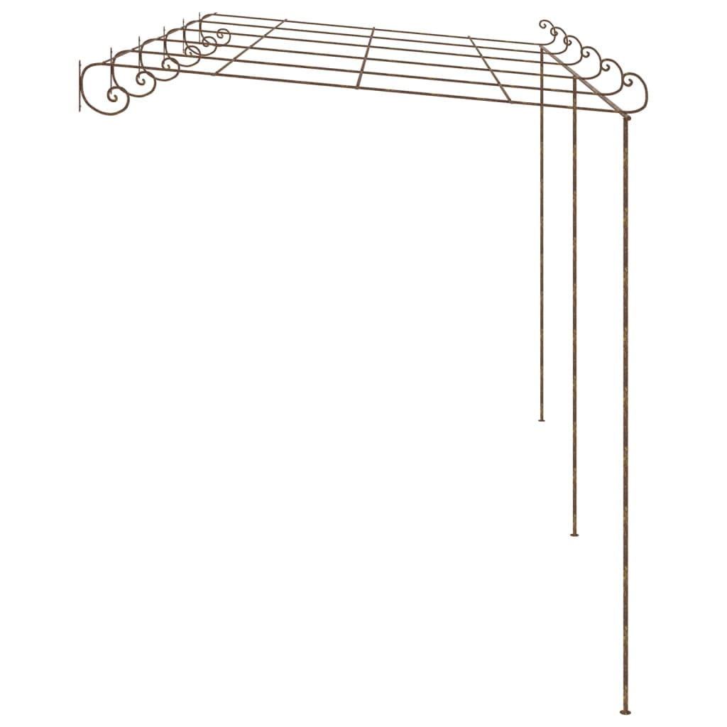 Hagepergola antikk brun 6x3x2,5 m jern vidaXL