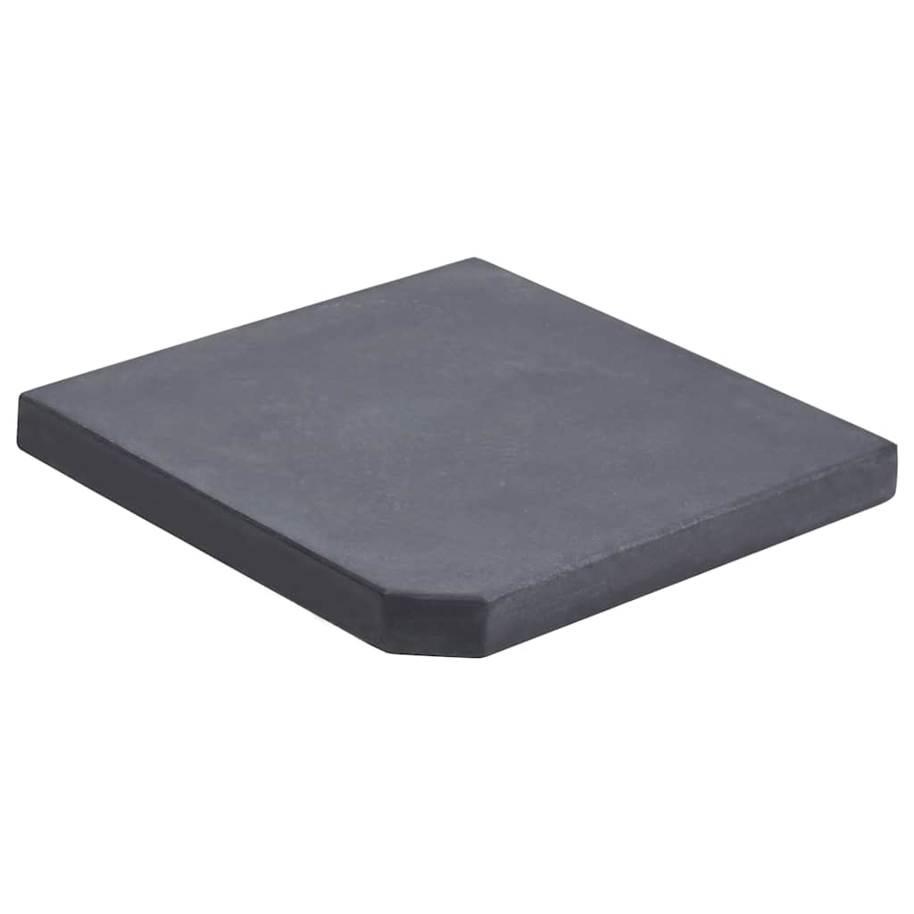 Vektplate for parasoll svart granitt firkantet 25 kg vidaXL