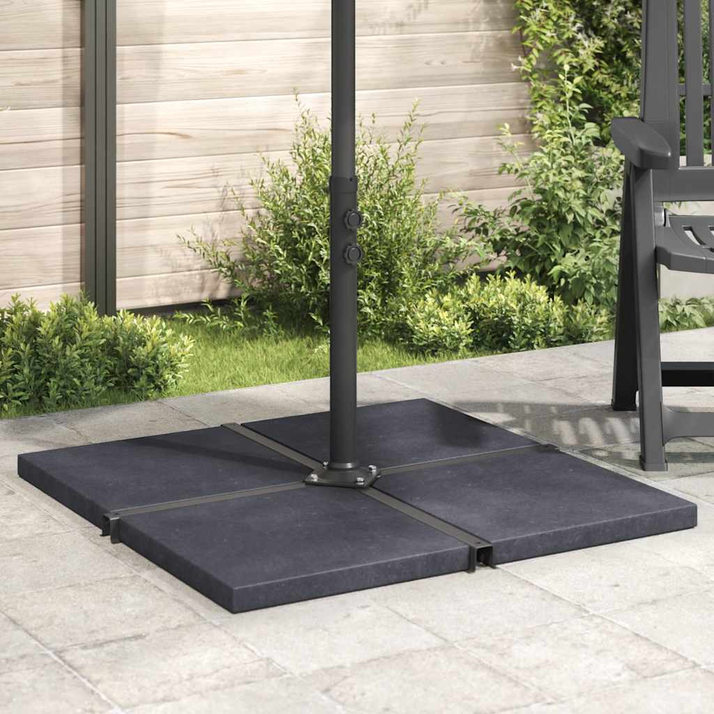 Vektplate for parasoll svart granitt firkantet 25 kg vidaXL