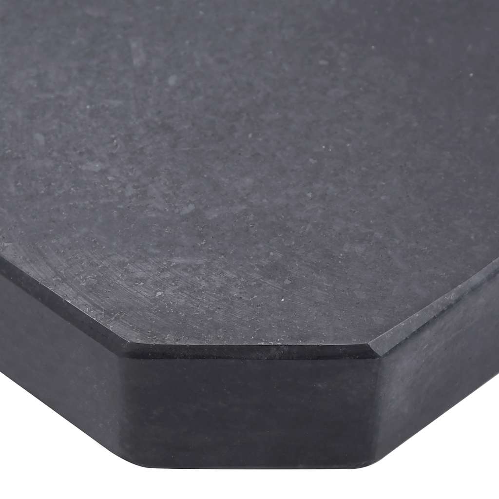 Vektplate for parasoll svart granitt firkantet 25 kg vidaXL