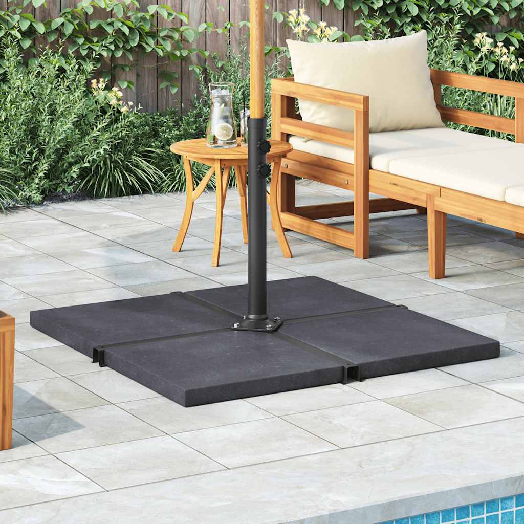 Vektplate for parasoll svart granitt firkantet 25 kg vidaXL