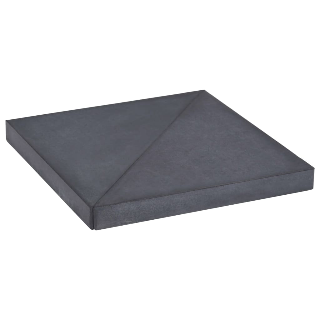 Vektplate for parasoll svart granitt firkantet 15 kg