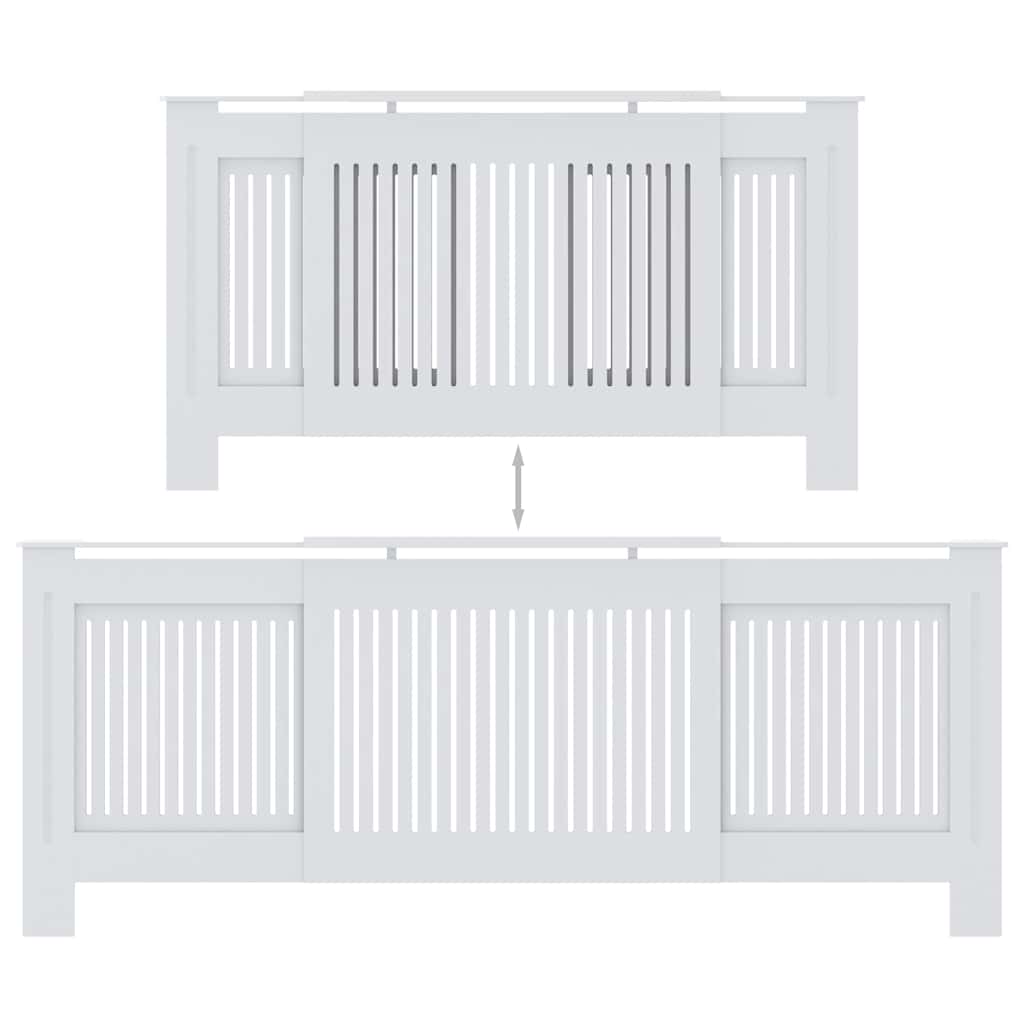 MDF Radiatordeksel 205 cm hvit vidaXL