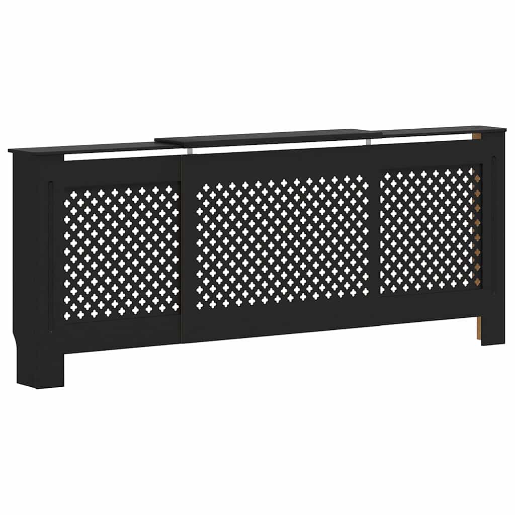Radiatordeksel MDF svart 205 cm