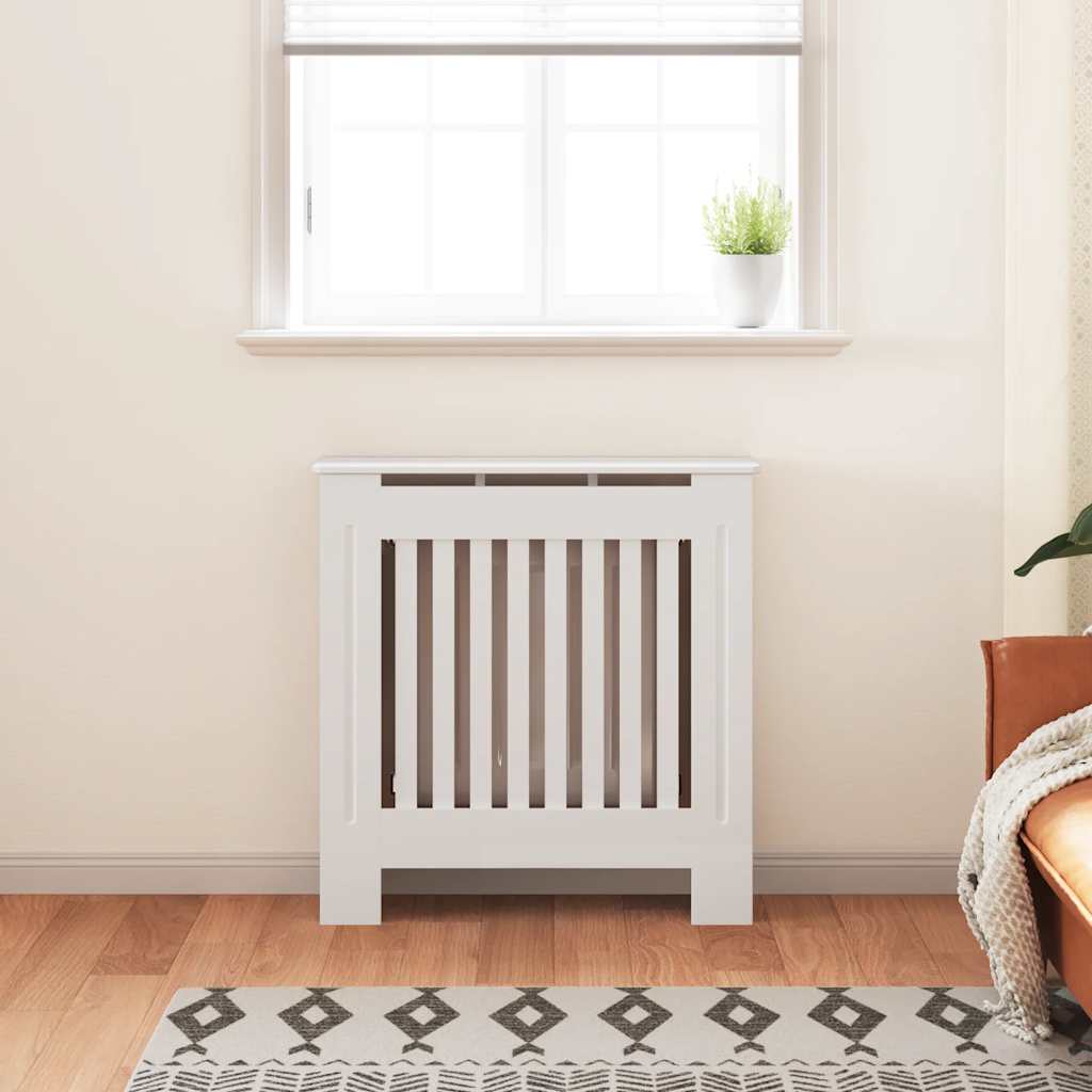 Radiatordeksel konstruert tre hvit 78 cm