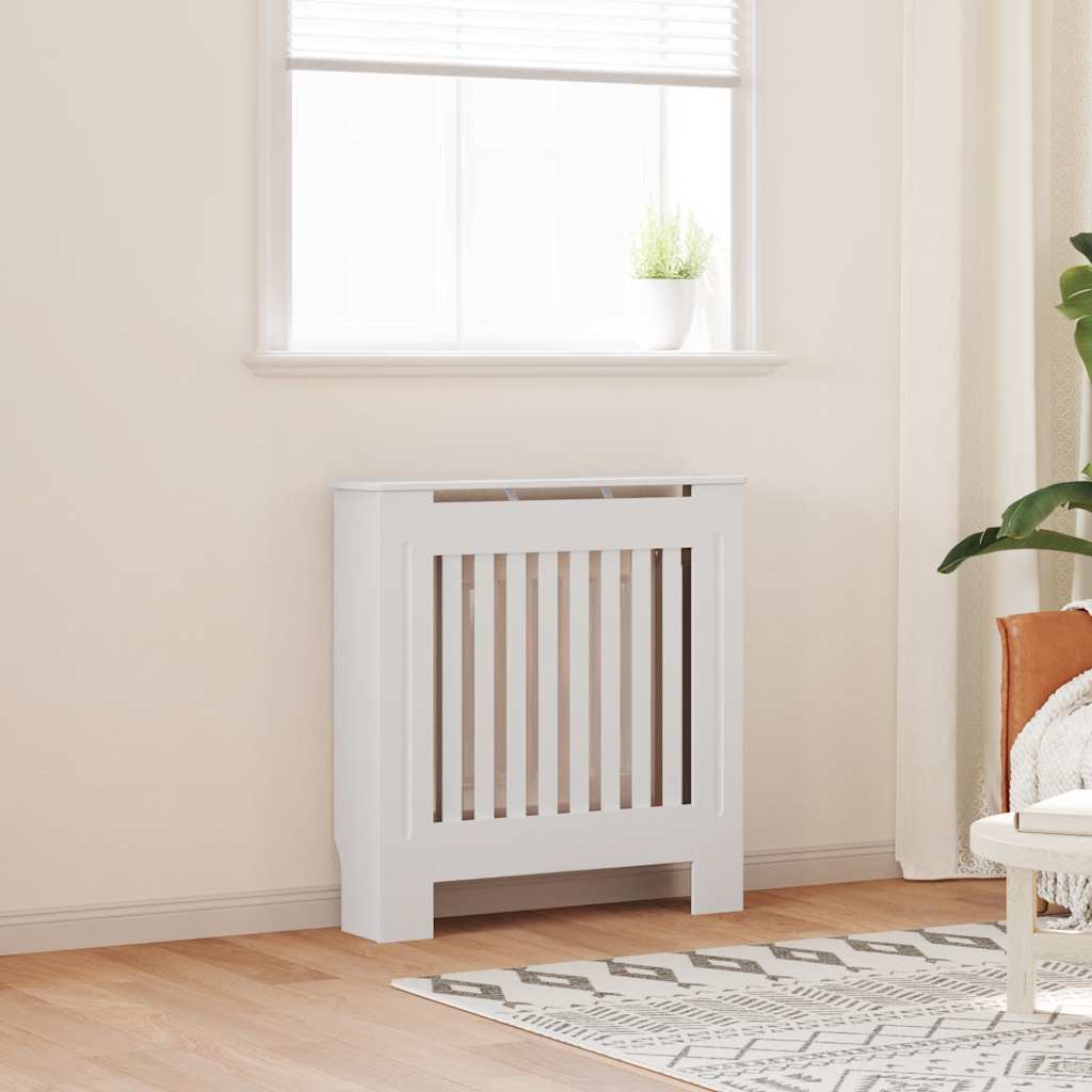 Radiatordeksel konstruert tre hvit 78 cm