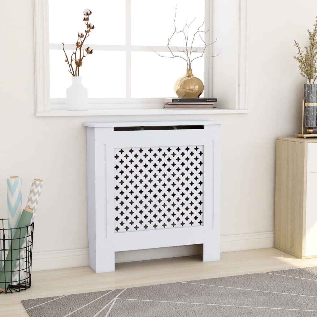 Radiatordeksel MDF hvit 78 cm