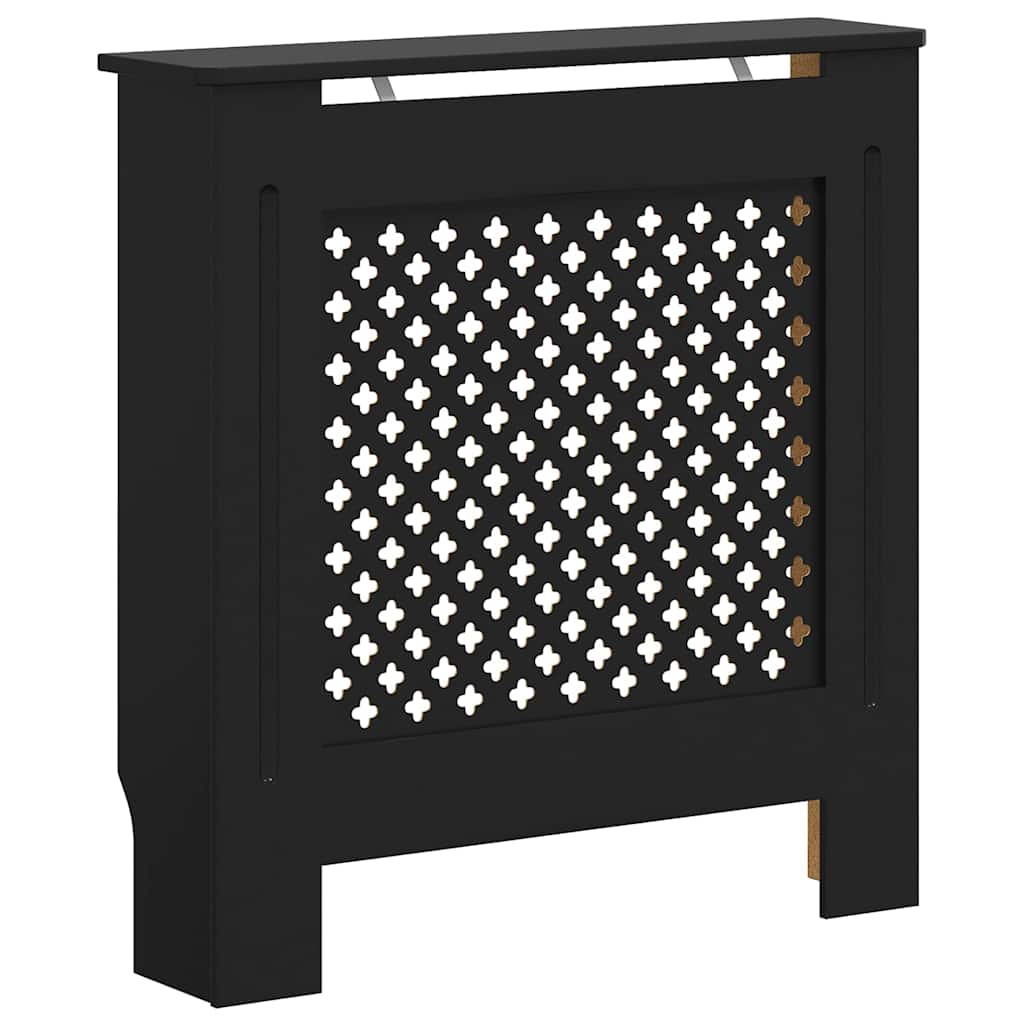 Radiatordeksel MDF svart 78 cm