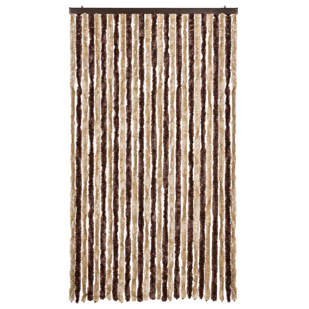 Insektgardin beige og lysebrun 118x220 cm chenille