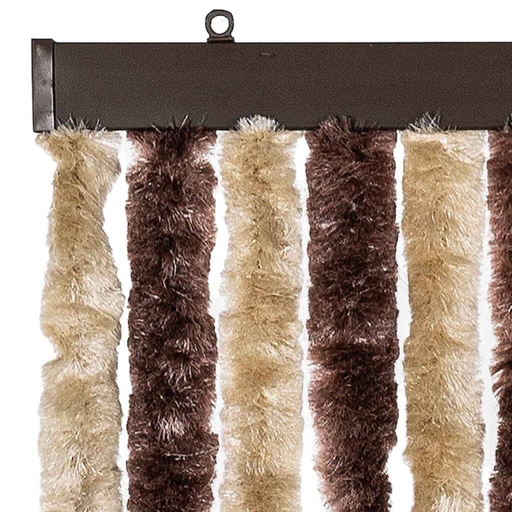 Insektgardin beige og lysebrun 118x220 cm chenille