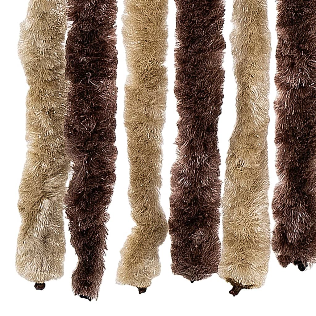 Insektgardin beige og lysebrun 118x220 cm chenille