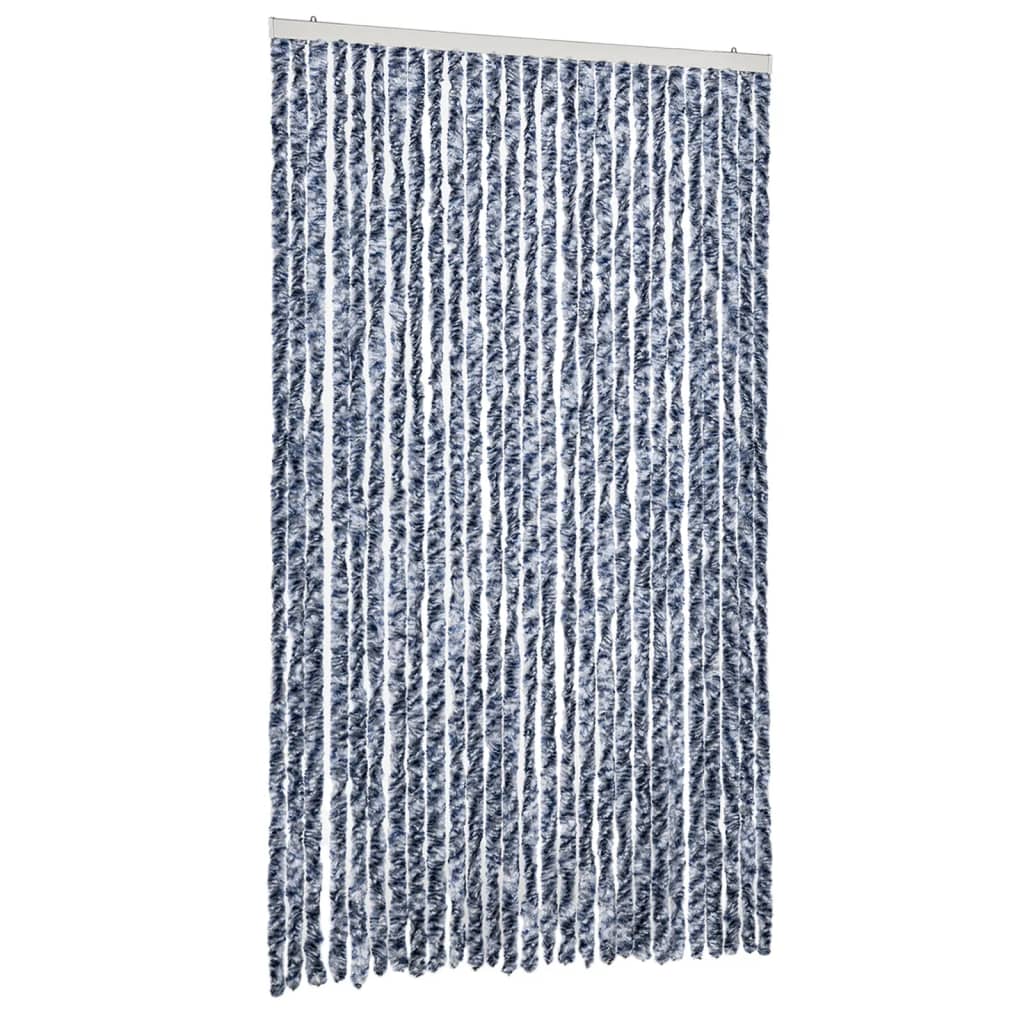 Insektgardin blå og hvit 118x220 cm chenille