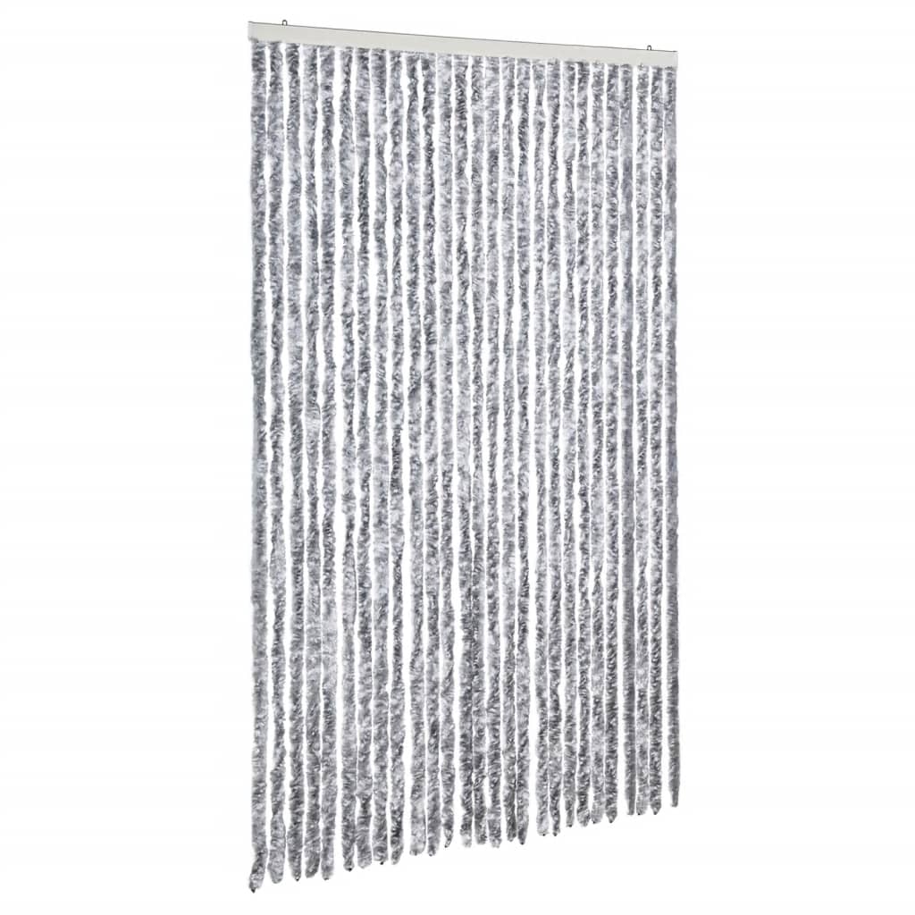 Insektgardin hvit og grå 118x220 cm chenille
