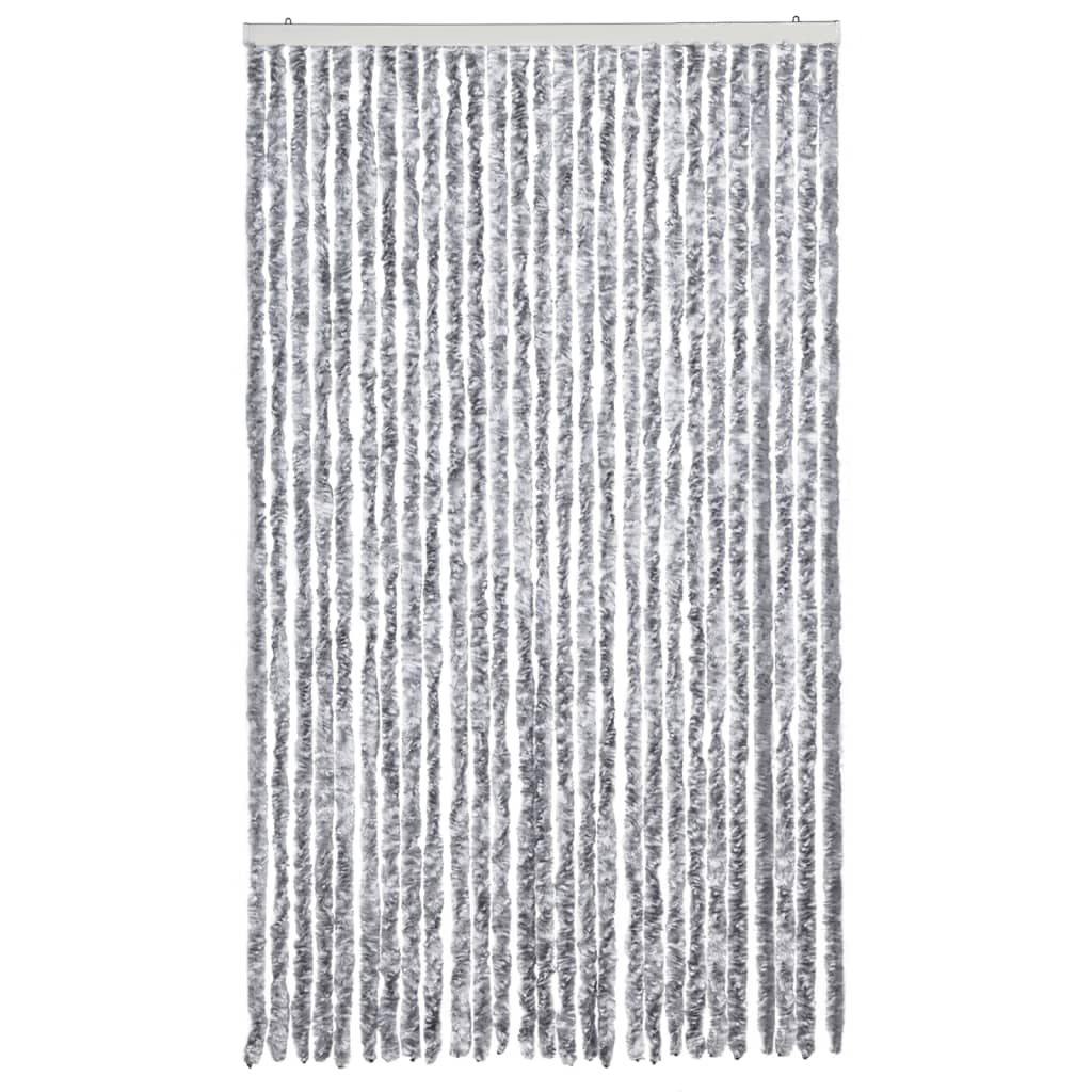 Insektgardin hvit og grå 118x220 cm chenille