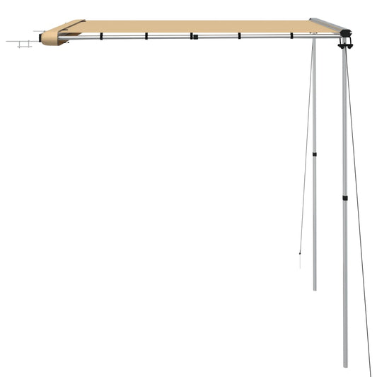 Markise til bobil og campingvogn 1,8x2x2,15 m beige