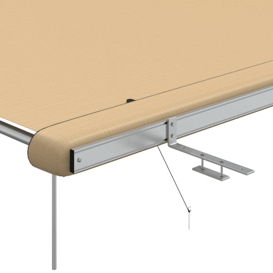Markise til bobil og campingvogn 2,4x3x2,15 m beige