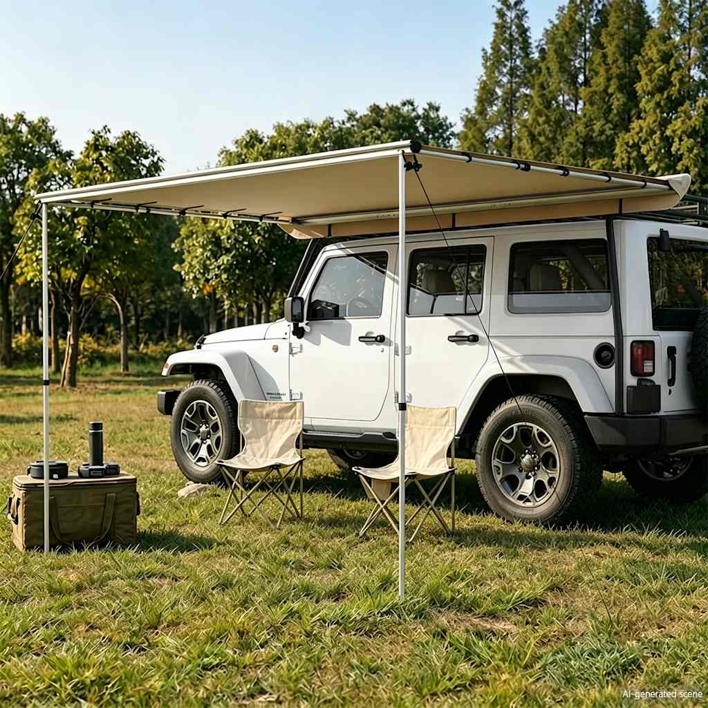 Markise til bobil og campingvogn 3,6x2x2,15 m beige