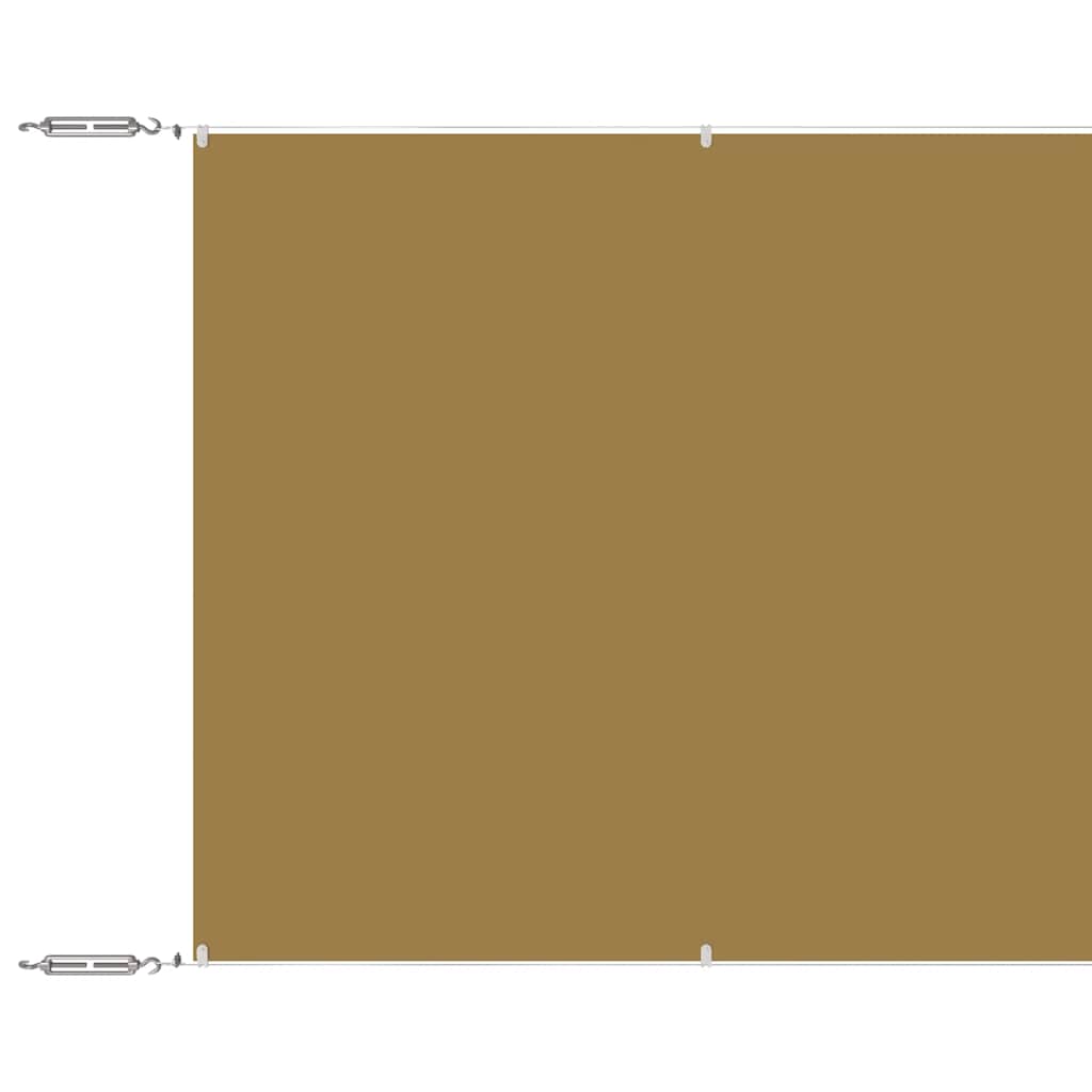 Vertikal markise beige 60x1200 cm oxfordstoff