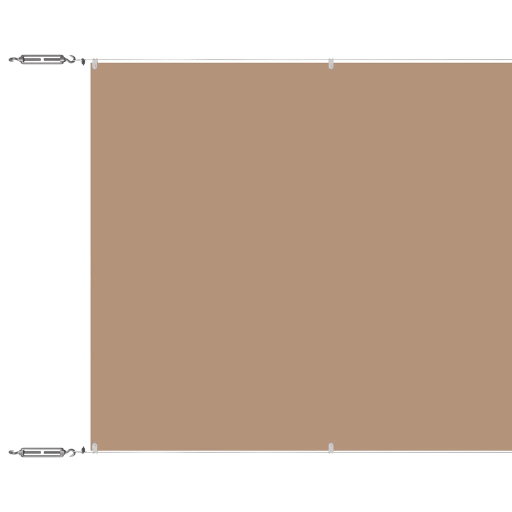 Vertikal markise gråbrun 140x600 cm oxfordstoff