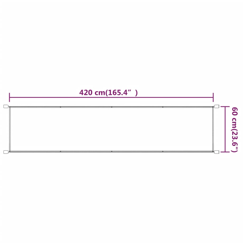 Vertikal markise blå 60x420 cm oxfordstoff