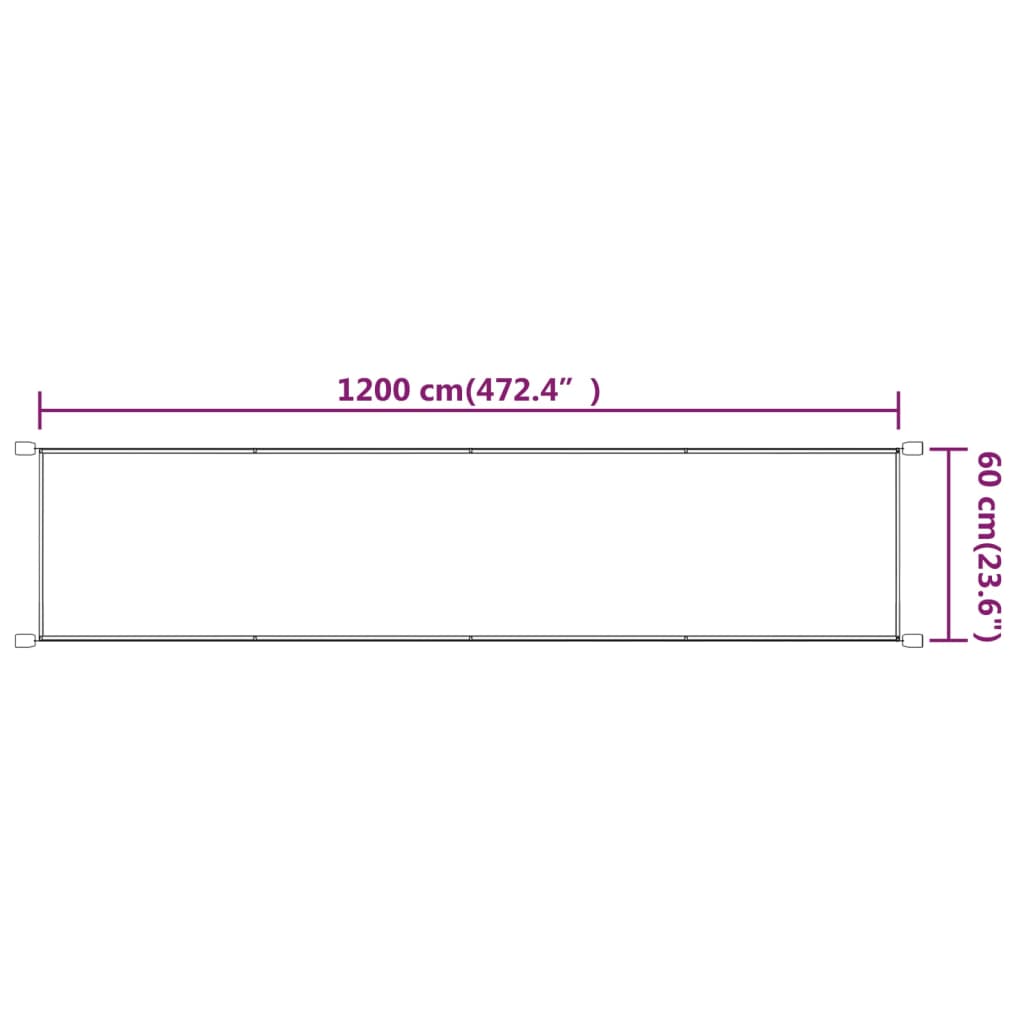 Vertikal markise blå 60x1200 cm oxford stoff