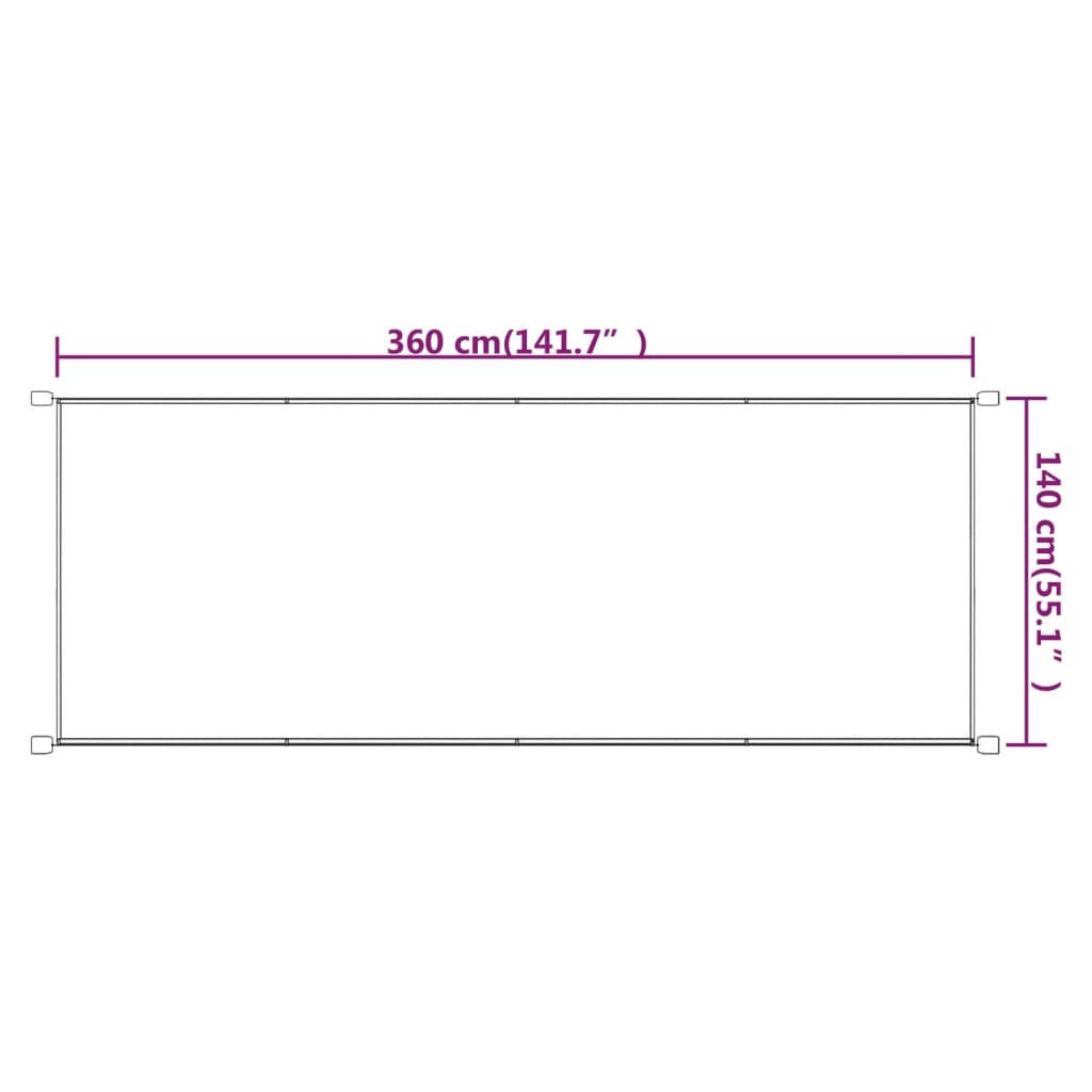 Vertikal markise blå 140x360 cm oxfordstoff