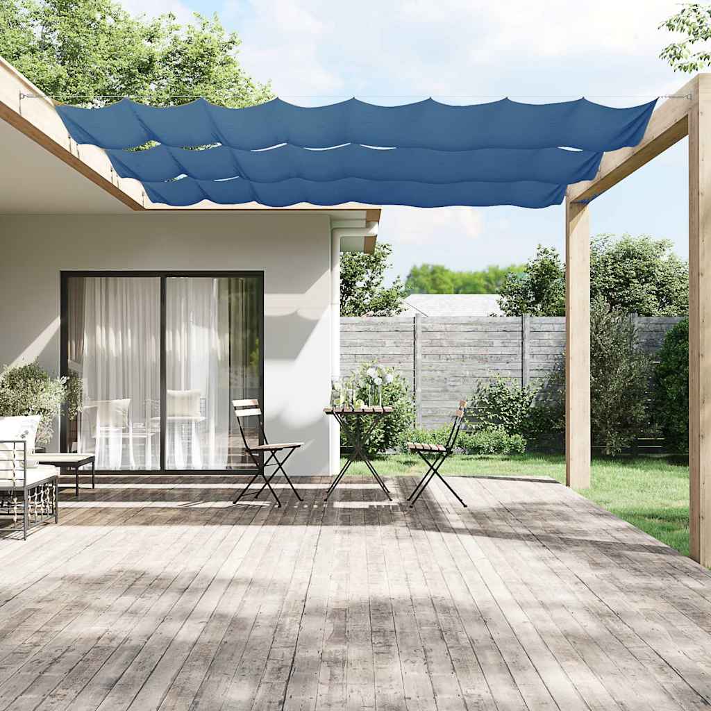 Vertikal markise blå 140x1200 cm oxfordstoff