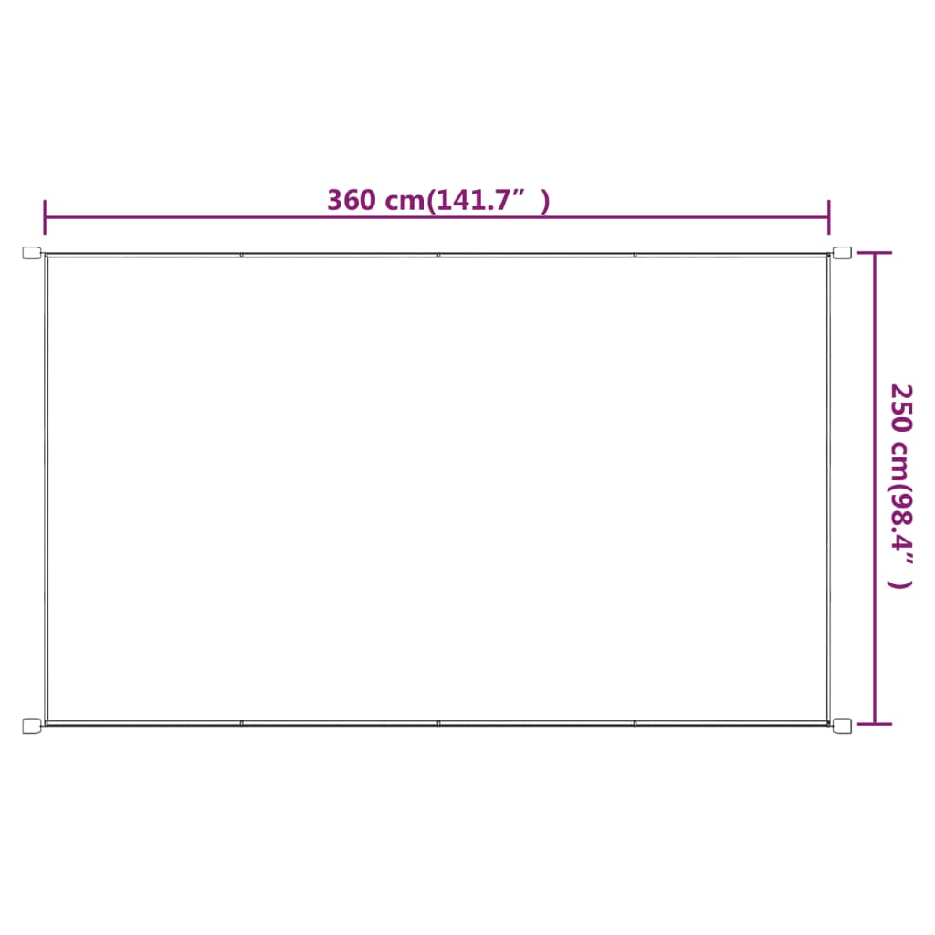 Vertikal markise blå 250x360 cm oxfordstoff