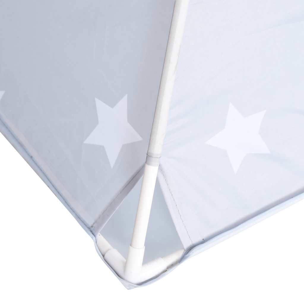 Tipi-telt for barn med pose polyester grå 115x115x160 cm