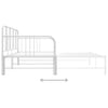 Uttrekkbar ramme til sovesofa hvit metall 90x200 cm