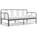 Uttrekkbar ramme til sovesofa grå metall 90x200 cm