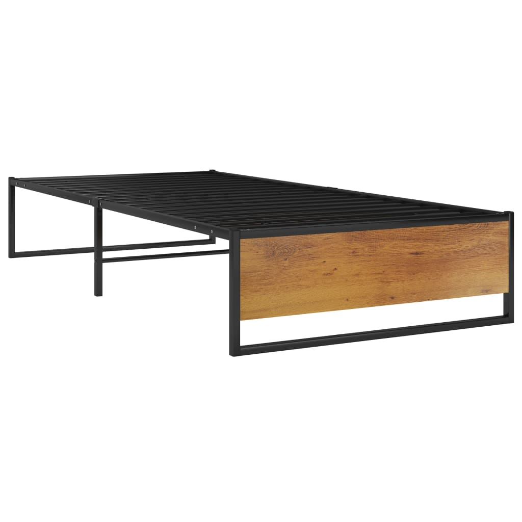 Sengeramme svart metall 100x200 cm