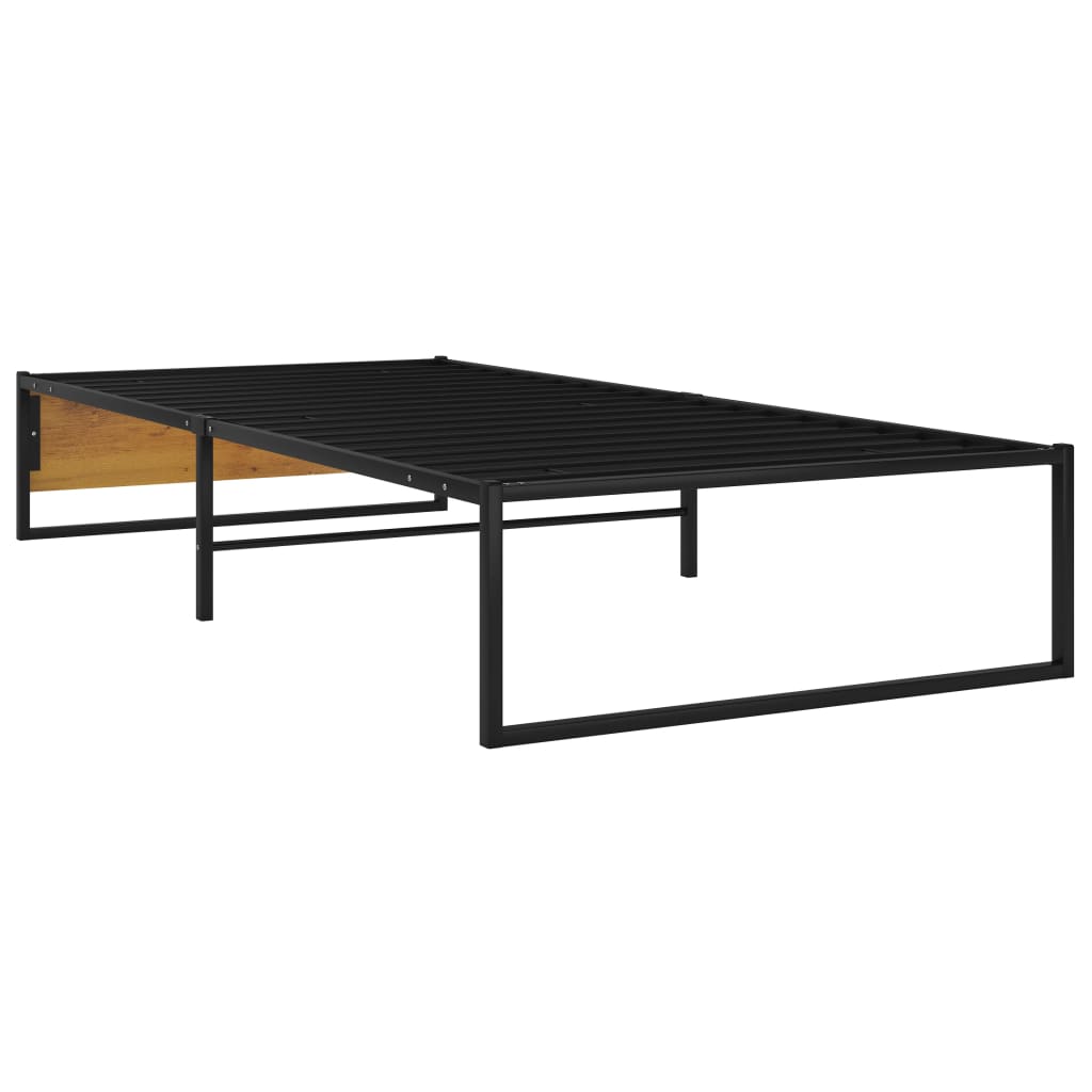 Sengeramme svart metall 100x200 cm