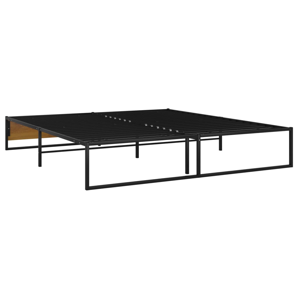Sengeramme svart metall 180x200 cm