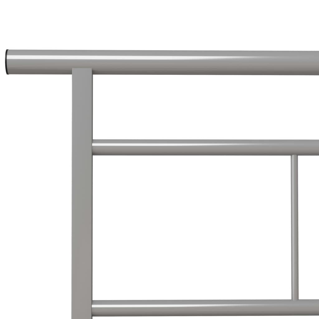 Sengeramme grå metall 90x200 cm
