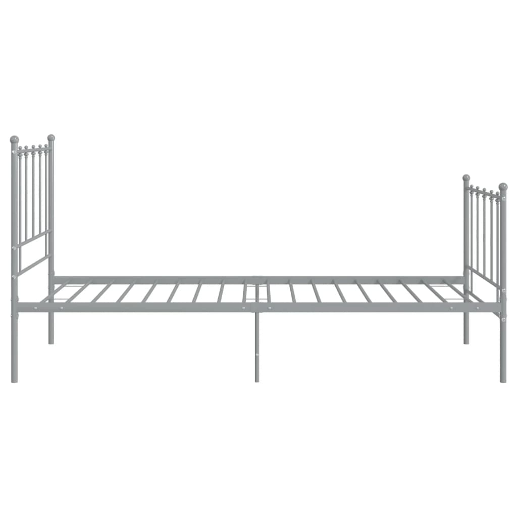 Sengeramme grå metall 100x200 cm vidaXL