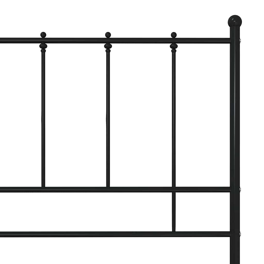 Sengeramme svart metall 120x200 cm