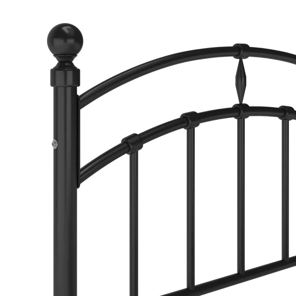 Sengeramme svart metall 100x200 cm