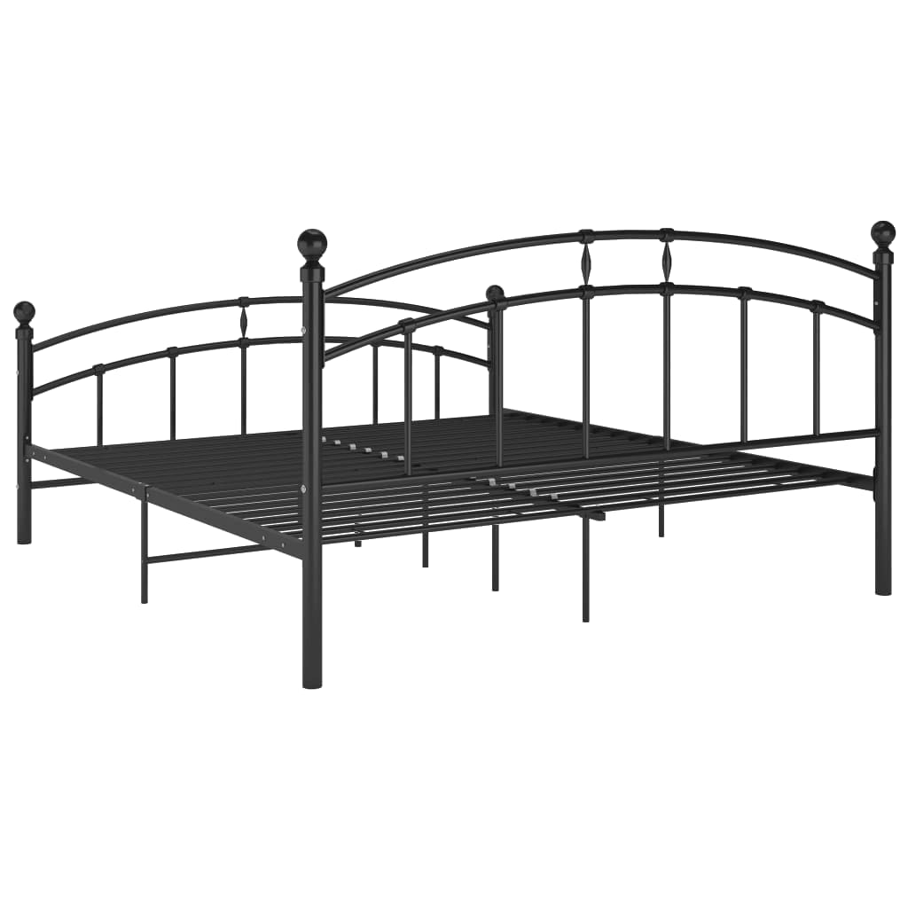 Sengeramme svart metall 160x200 cm