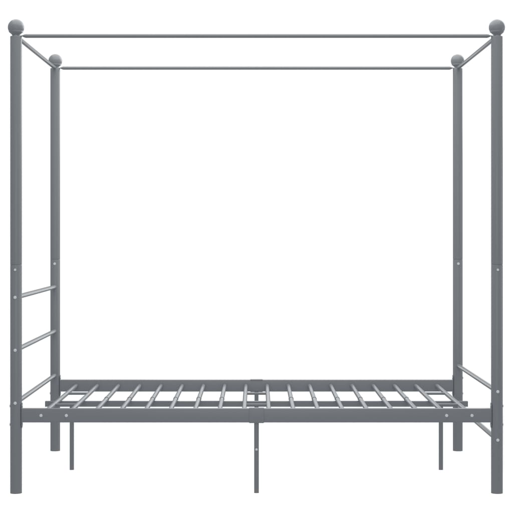 Himmelsengeramme grå metall 120x200 cm