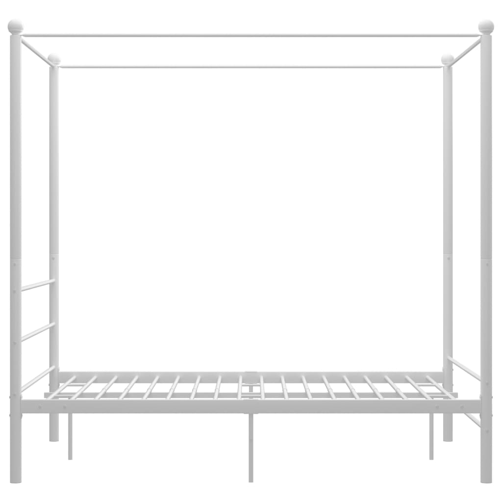 Himmelsengeramme hvit metall 140x200 cm