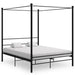 Himmelsengeramme svart metall 160x200 cm