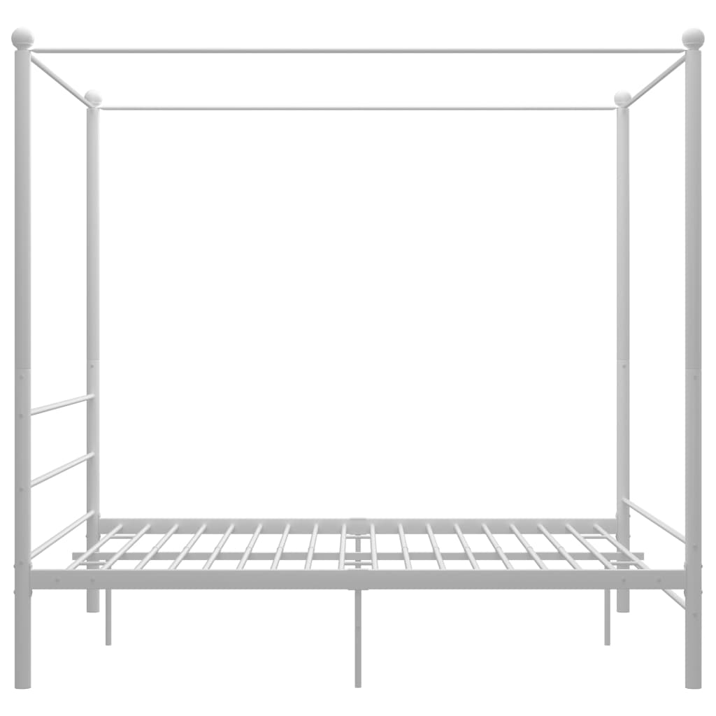 Himmelsengeramme hvit metall 160x200 cm