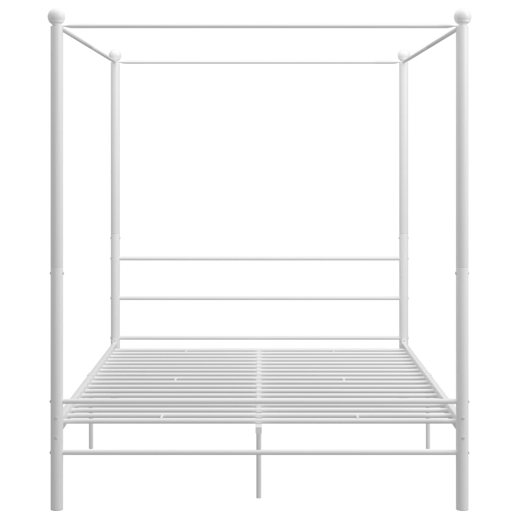 Himmelsengeramme hvit metall 160x200 cm