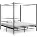 Himmelsengeramme svart metall 180x200 cm
