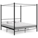 Himmelsengeramme svart metall 200x200 cm
