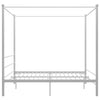 Himmelsengeramme hvit metall 200x200 cm