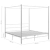 Himmelsengeramme hvit metall 200x200 cm
