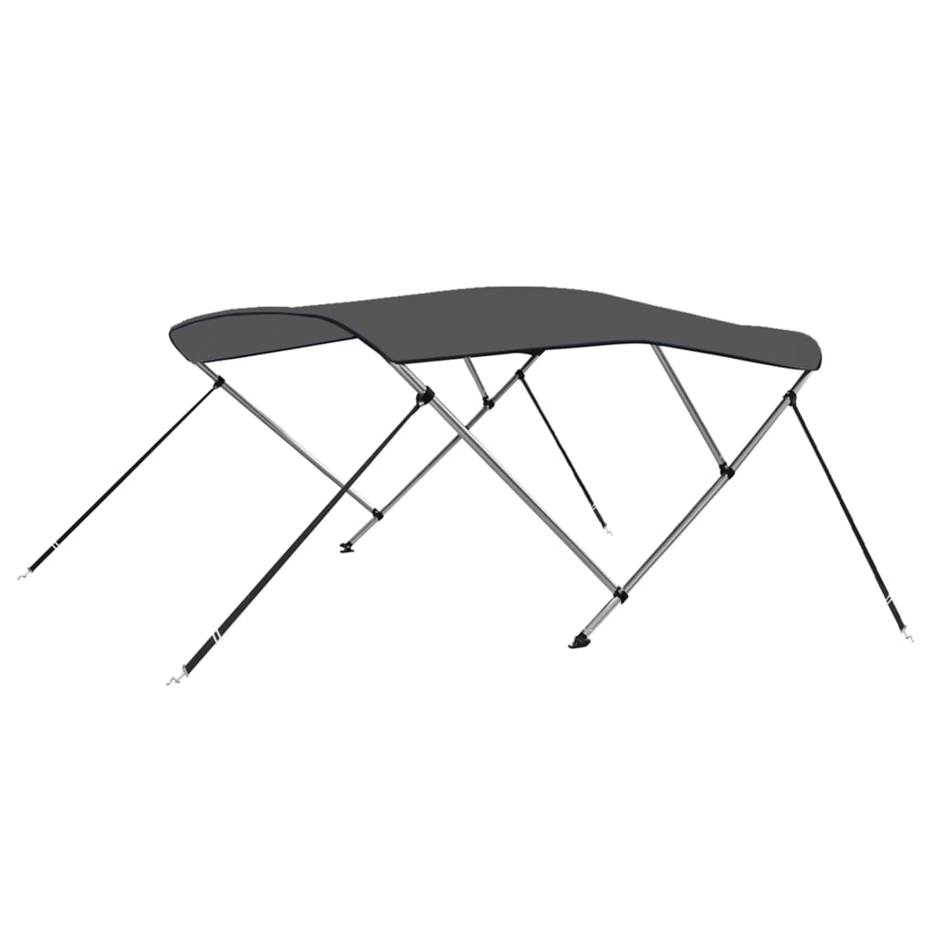 Biminitopp 3-buet antrasitt 183x160x137 cm vidaXL