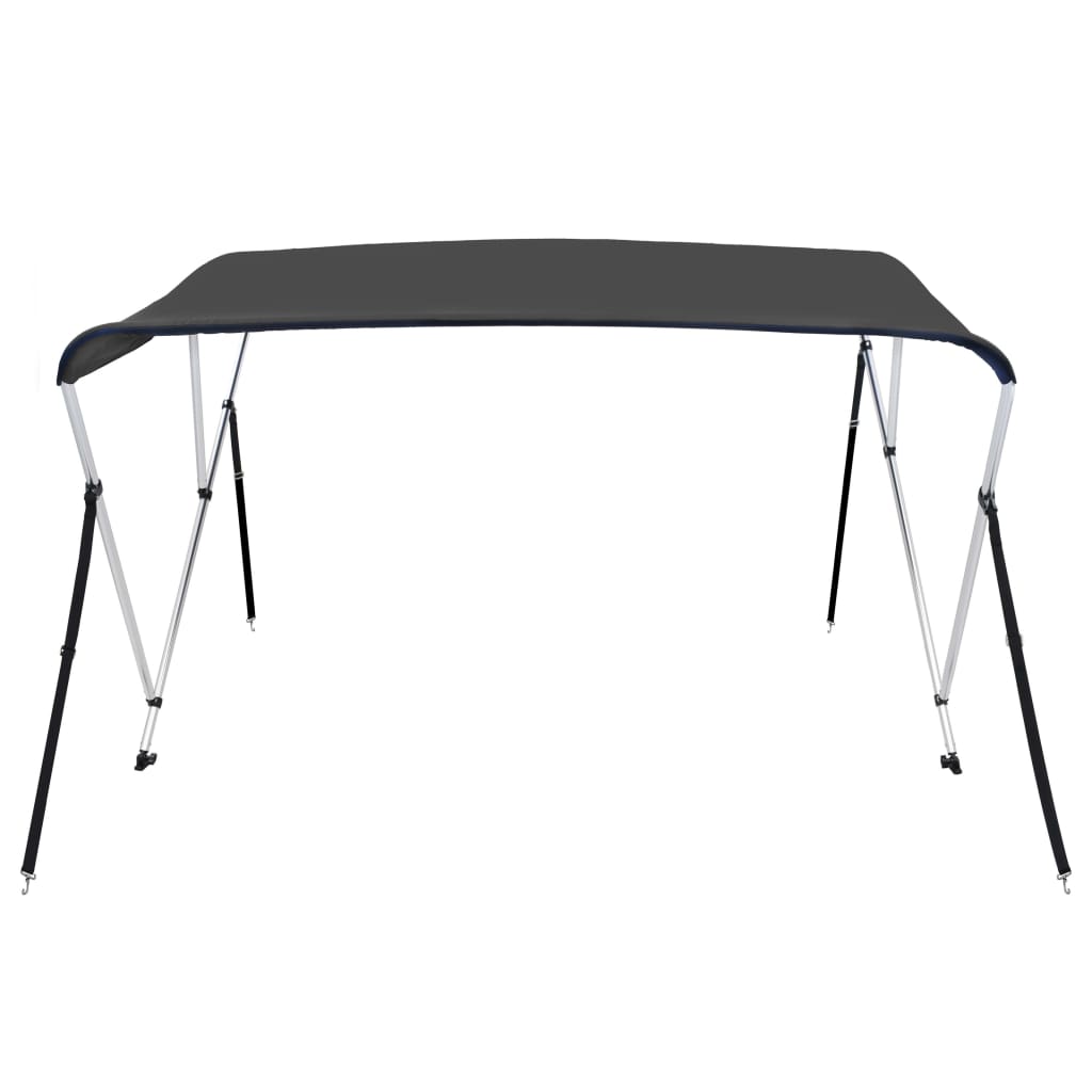 Biminitopp 3-buet antrasitt 183x160x137 cm vidaXL